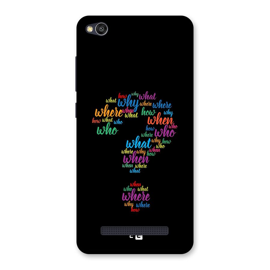 Why When Where How Back Case for Redmi 4A