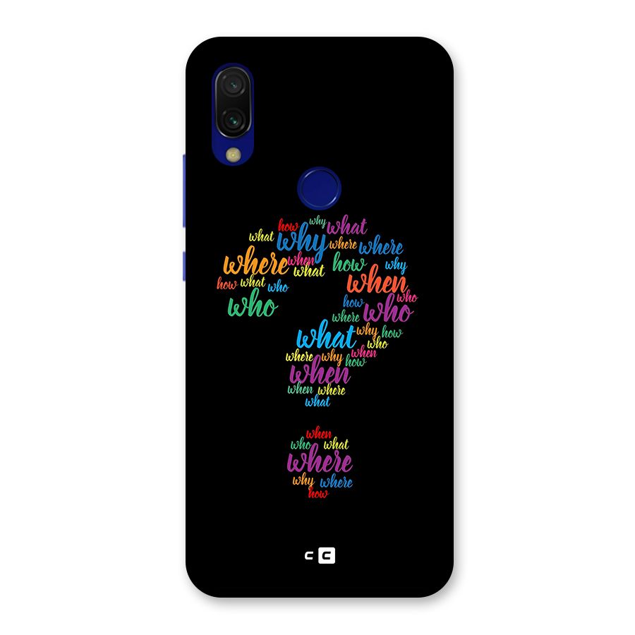 Why When Where How Back Case for Redmi 7