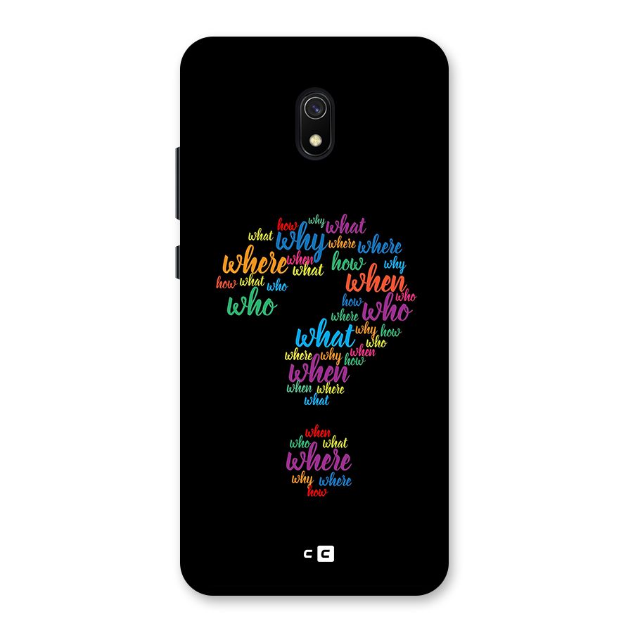 Why When Where How Back Case for Redmi 8A