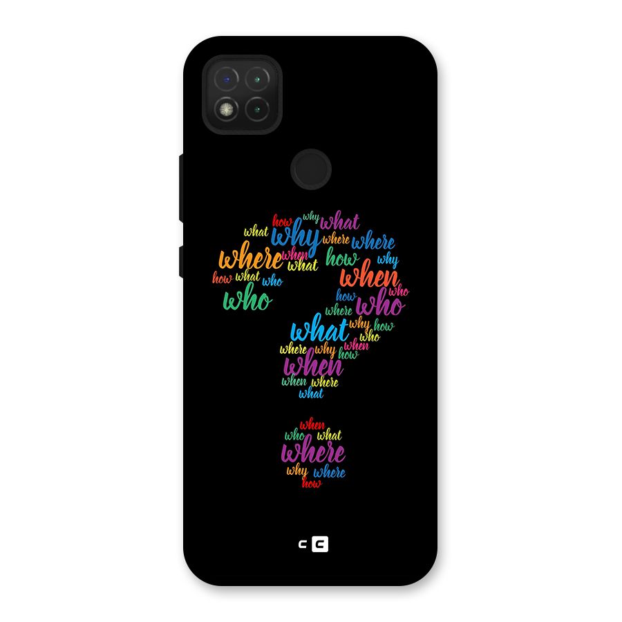 Why When Where How Back Case for Redmi 9 Activ