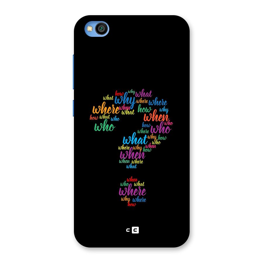 Why When Where How Back Case for Redmi Go