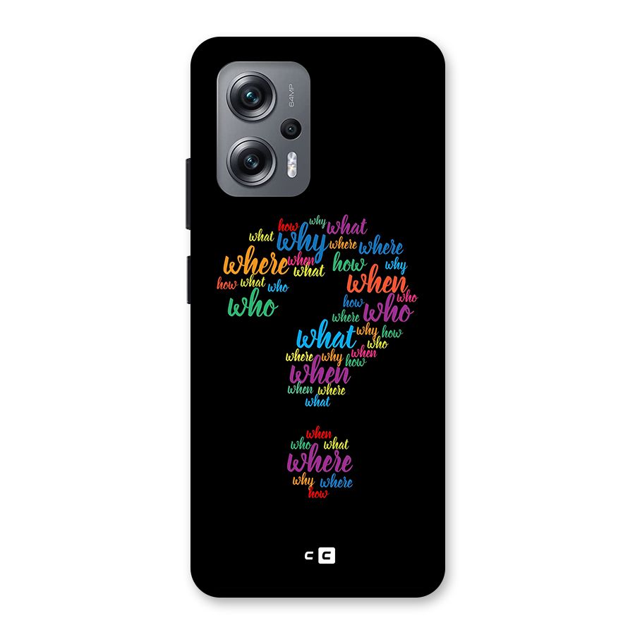 Why When Where How Back Case for Redmi K50i