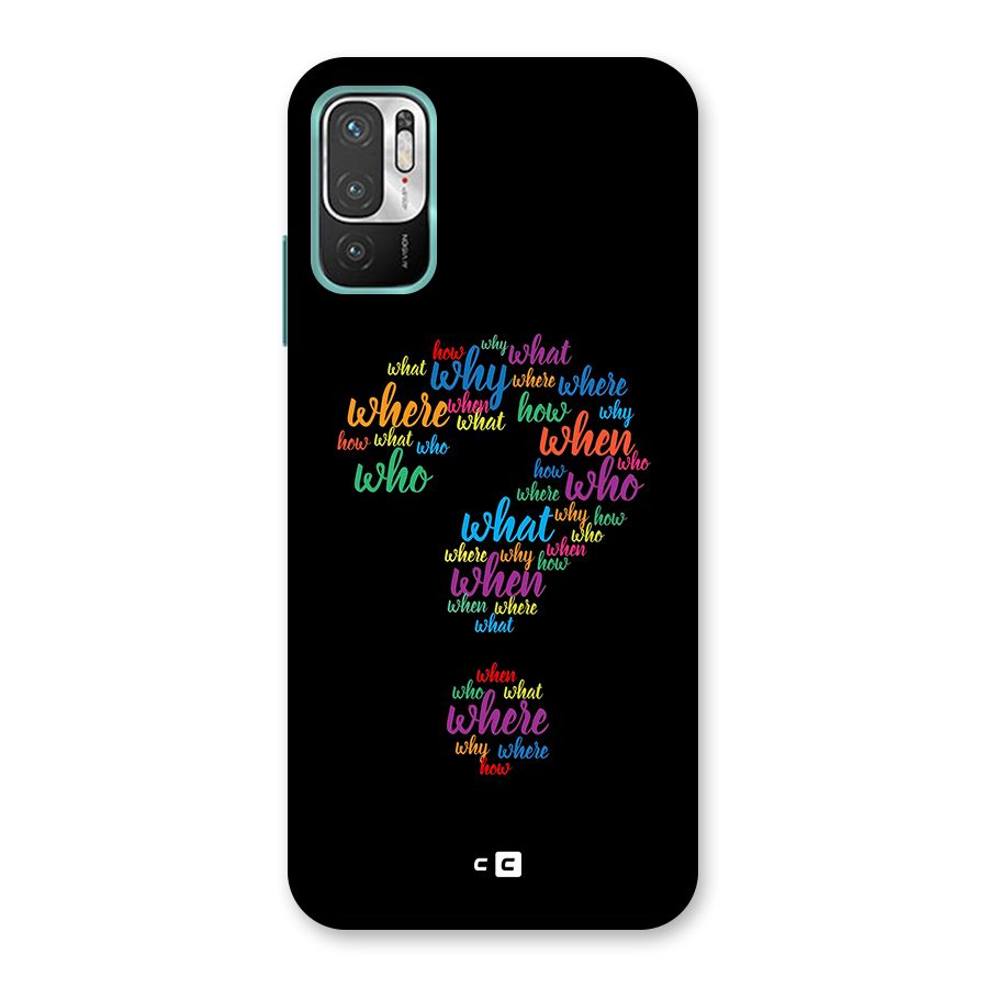 Why When Where How Back Case for Redmi Note 10T 5G
