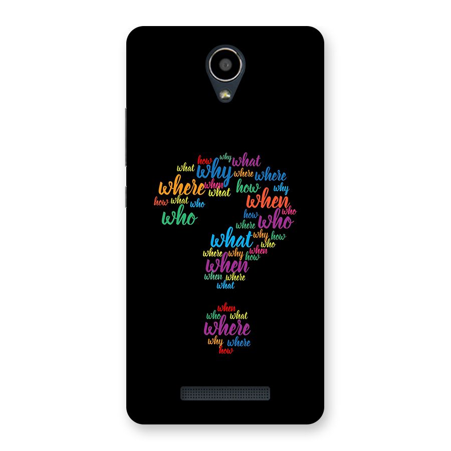 Why When Where How Back Case for Redmi Note 2