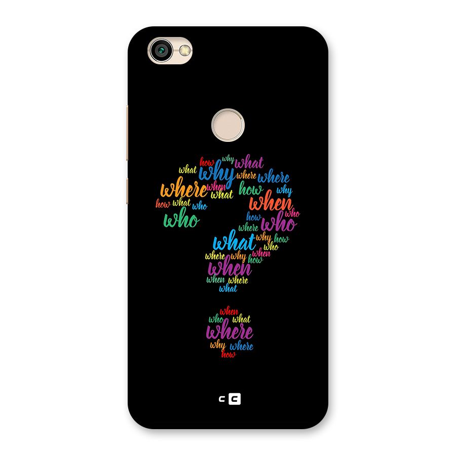 Why When Where How Back Case for Redmi Y1 2017