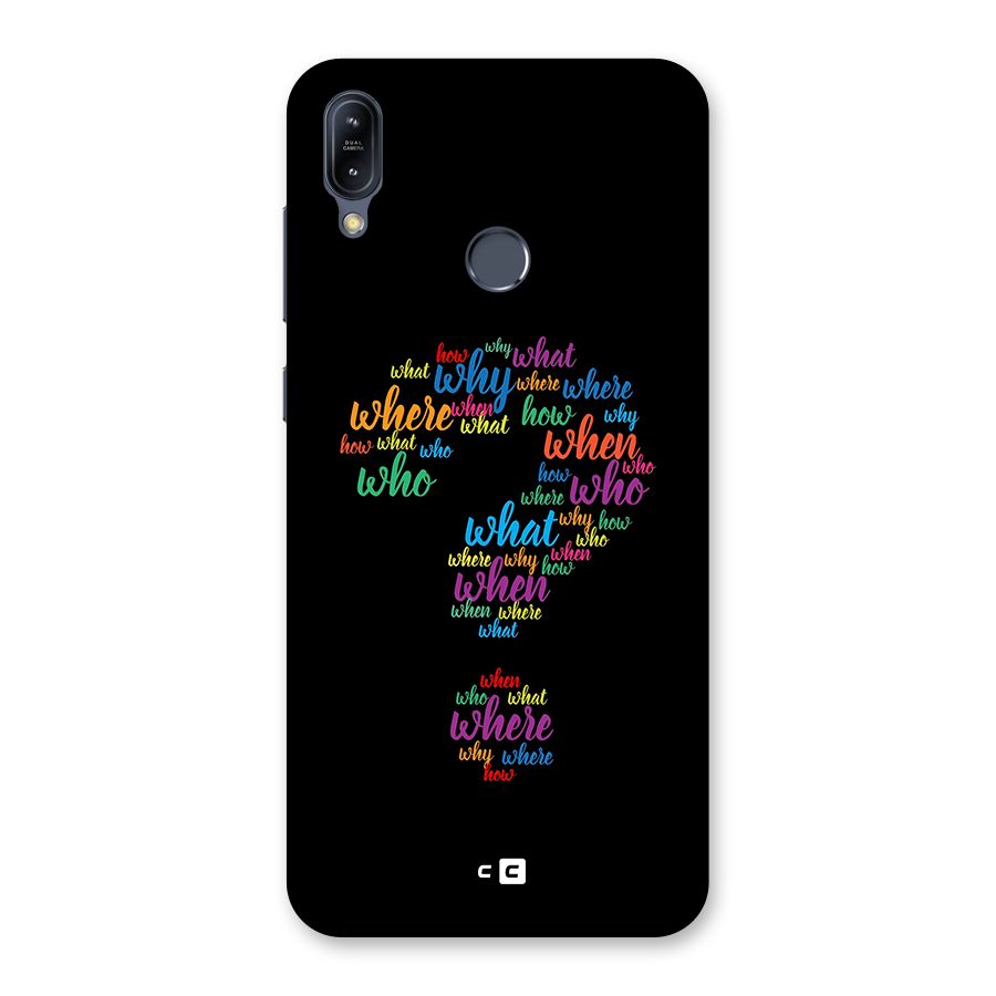 Why When Where How Back Case for Zenfone Max M2
