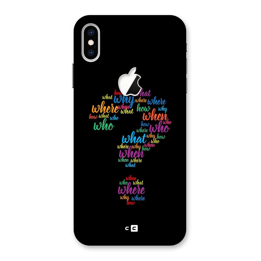 Why When Where How Back Case for iPhone XS Max Apple Cut