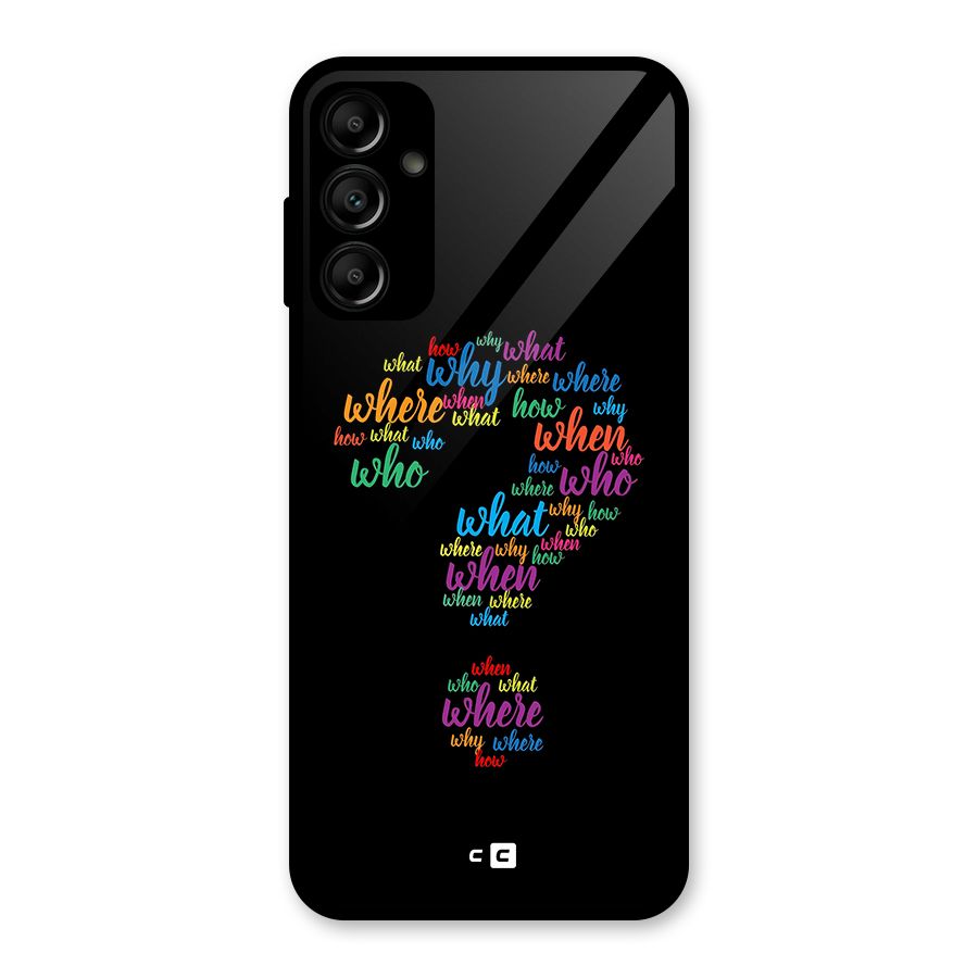 Why When Where How Glass Back Case for Galaxy A14 5G