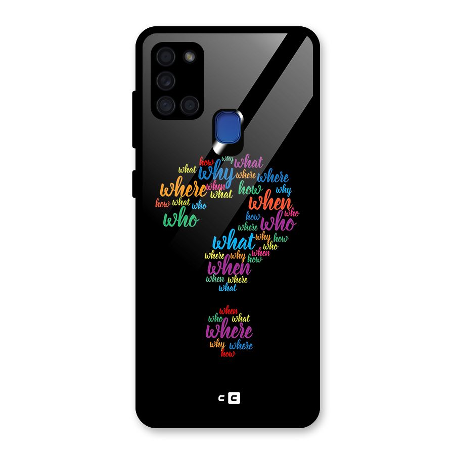 Why When Where How Glass Back Case for Galaxy A21s