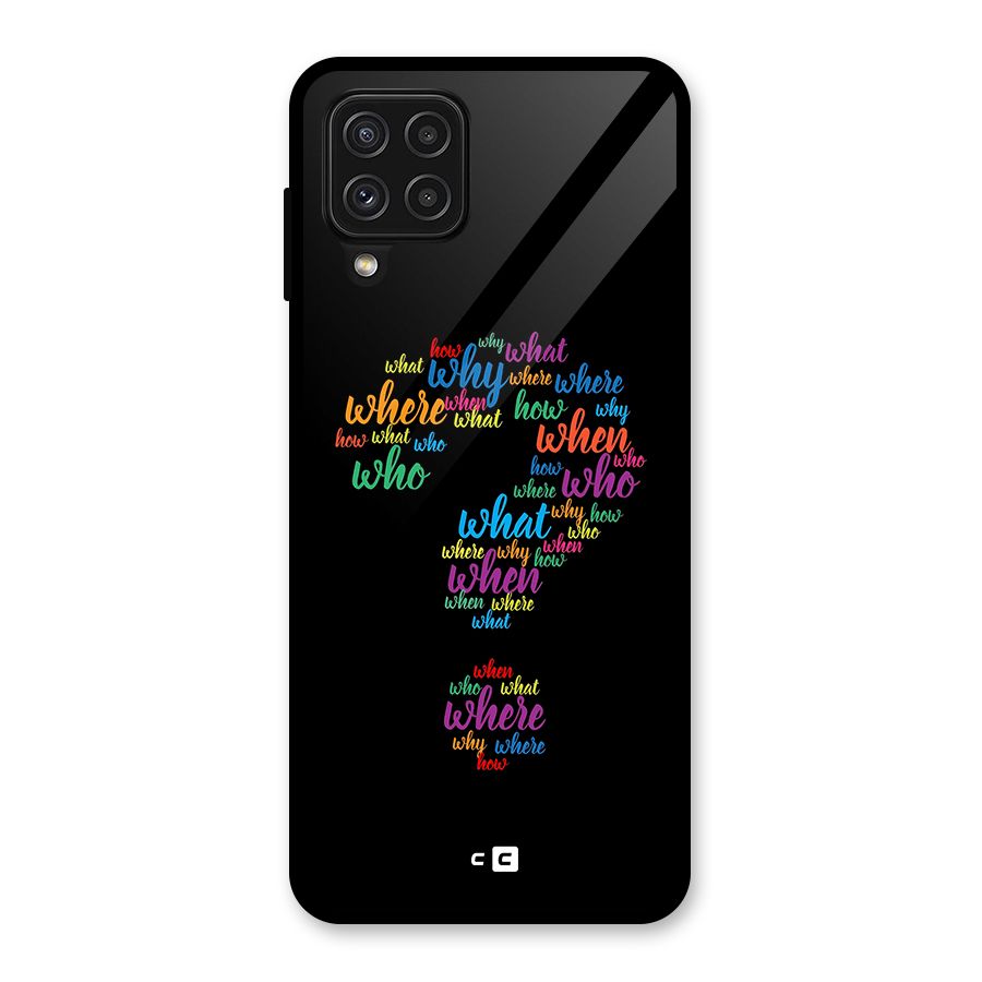 Why When Where How Glass Back Case for Galaxy A22 4G