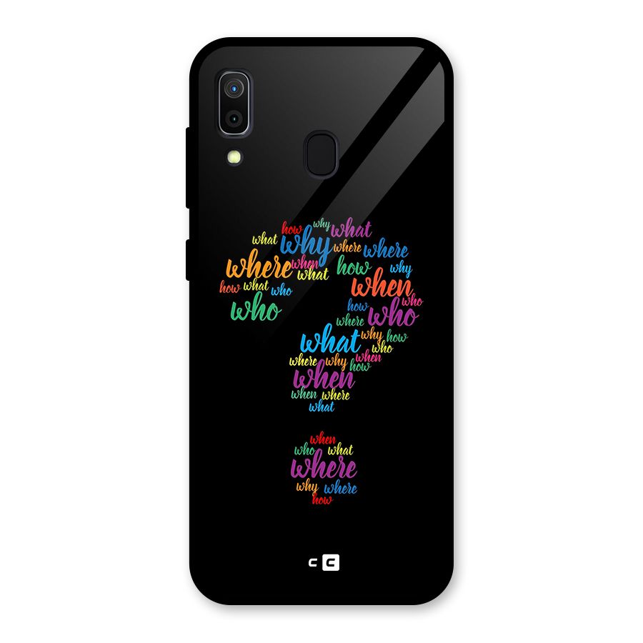 Why When Where How Glass Back Case for Galaxy A30
