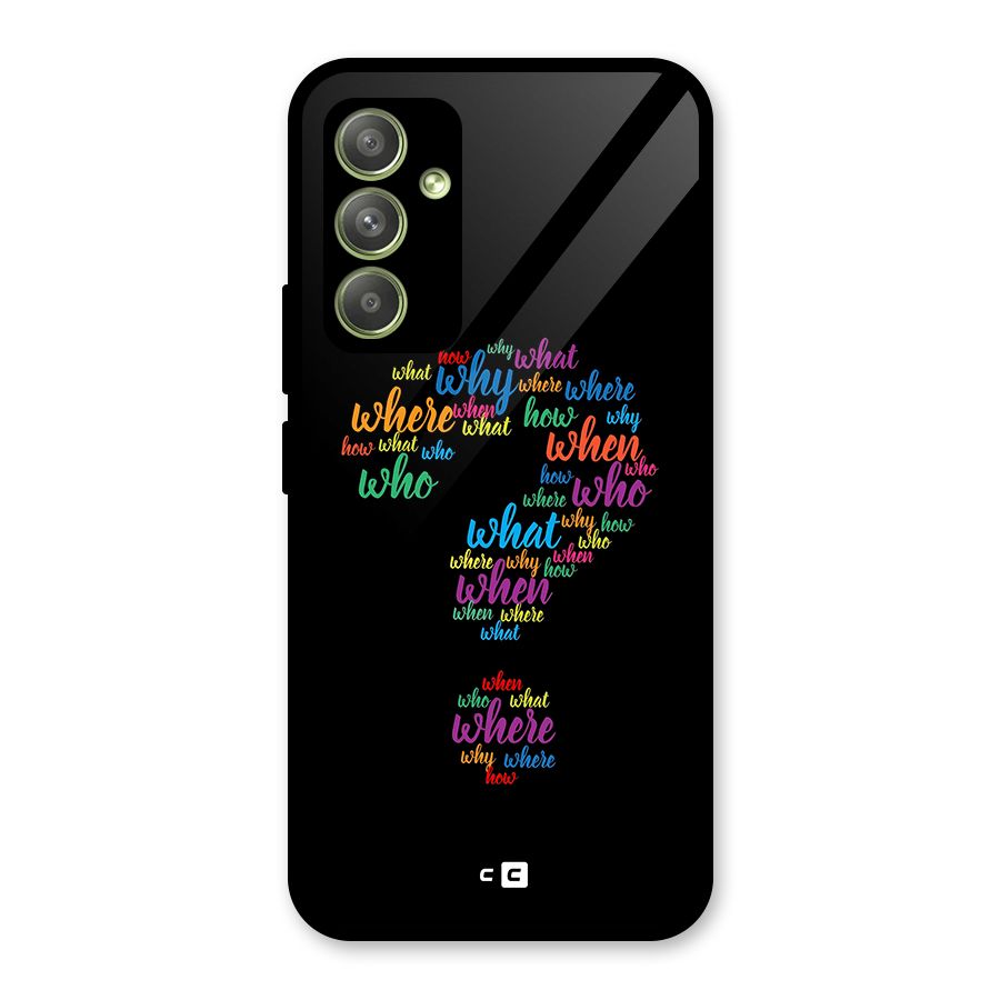 Why When Where How Glass Back Case for Galaxy A54