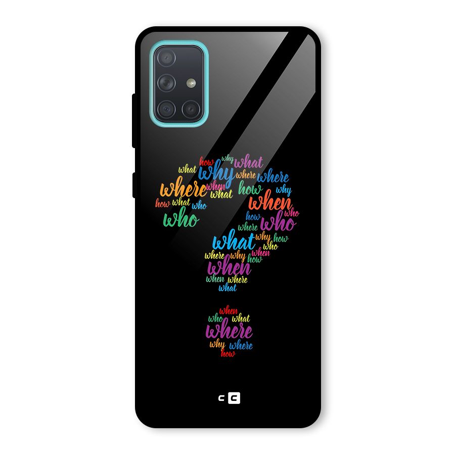 Why When Where How Glass Back Case for Galaxy A71