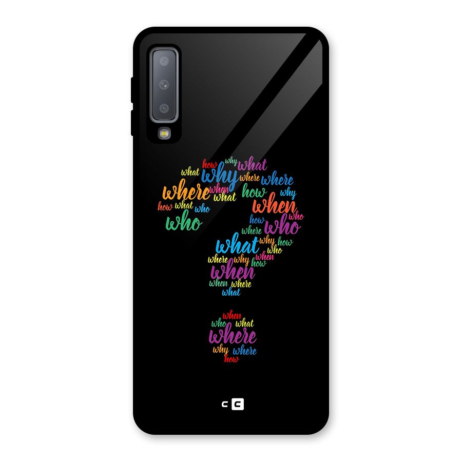 Why When Where How Glass Back Case for Galaxy A7 (2018)