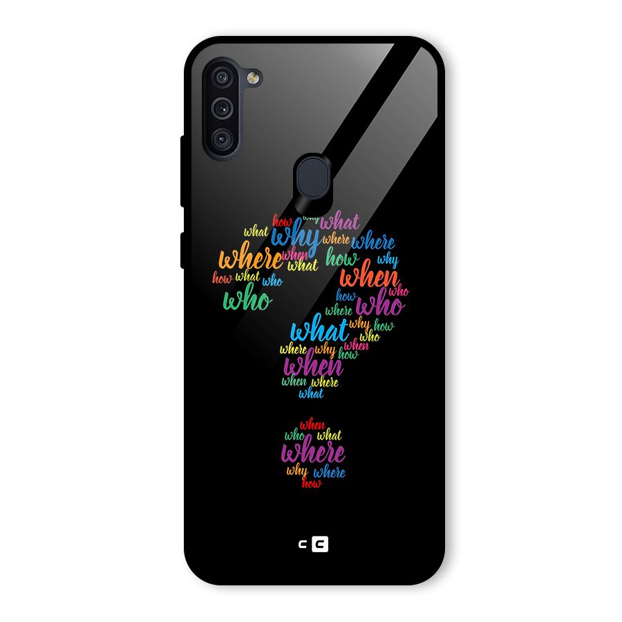 Why When Where How Glass Back Case for Galaxy M11