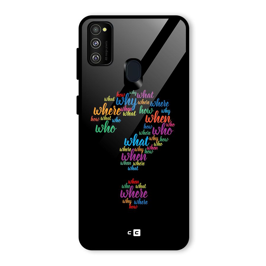 Why When Where How Glass Back Case for Galaxy M30s