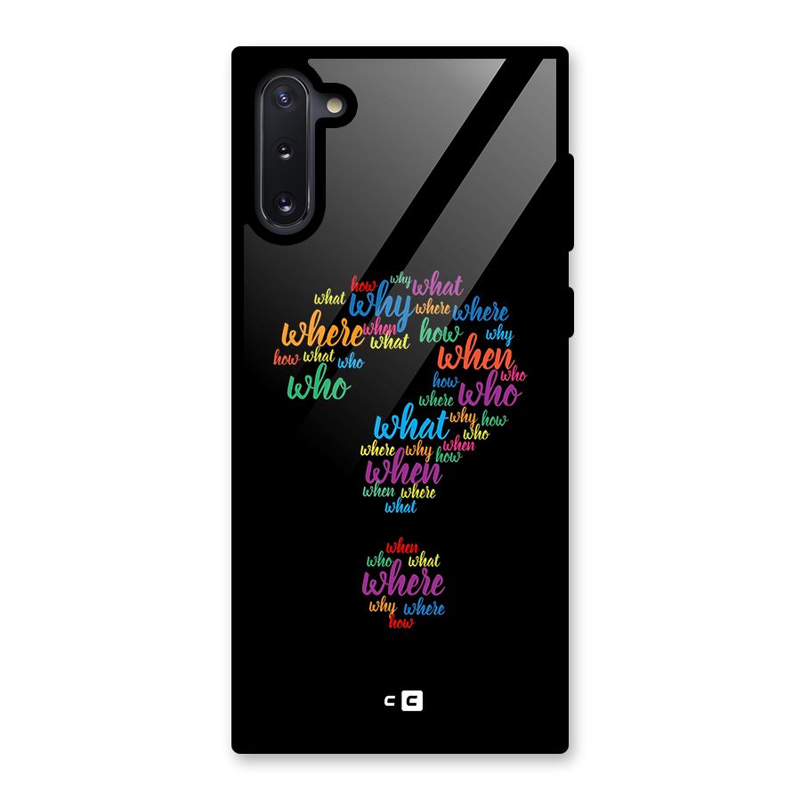 Why When Where How Glass Back Case for Galaxy Note 10