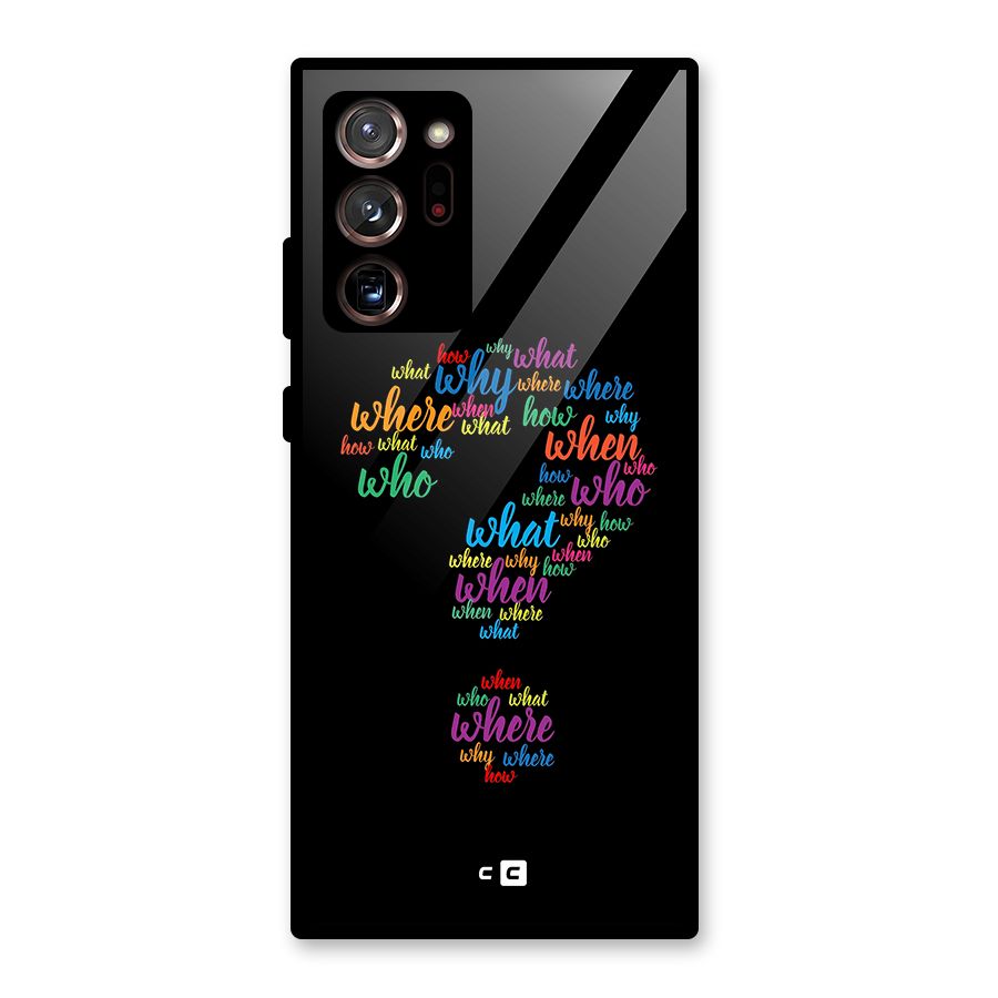 Why When Where How Glass Back Case for Galaxy Note 20 Ultra