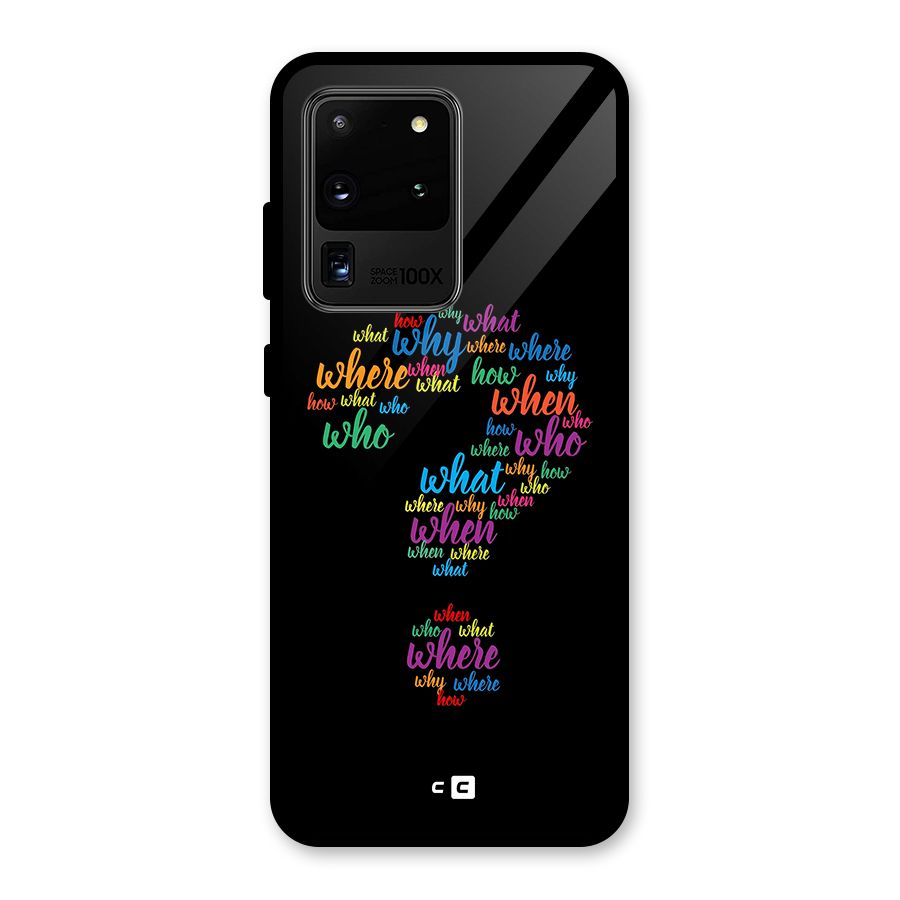 Why When Where How Glass Back Case for Galaxy S20 Ultra