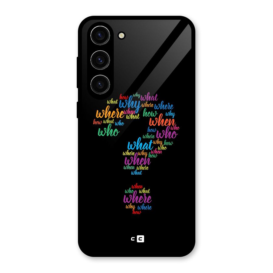 Why When Where How Glass Back Case for Galaxy S23 Plus
