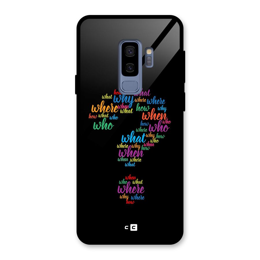 Why When Where How Glass Back Case for Galaxy S9 Plus