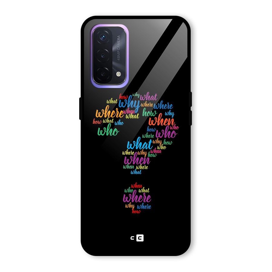 Why When Where How Glass Back Case for Oppo A74 5G