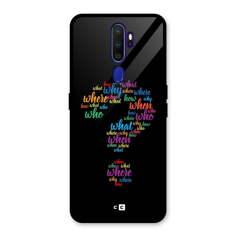 Why When Where How Glass Back Case for Oppo A9 (2020)