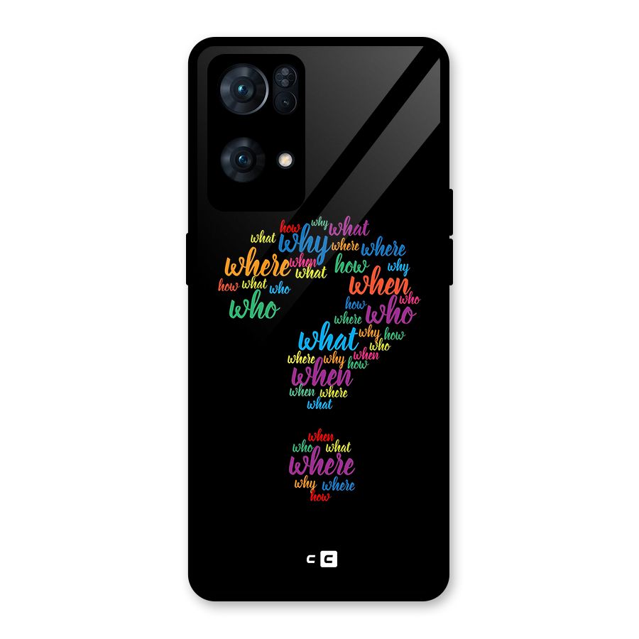 Why When Where How Glass Back Case for Oppo Reno7 Pro 5G
