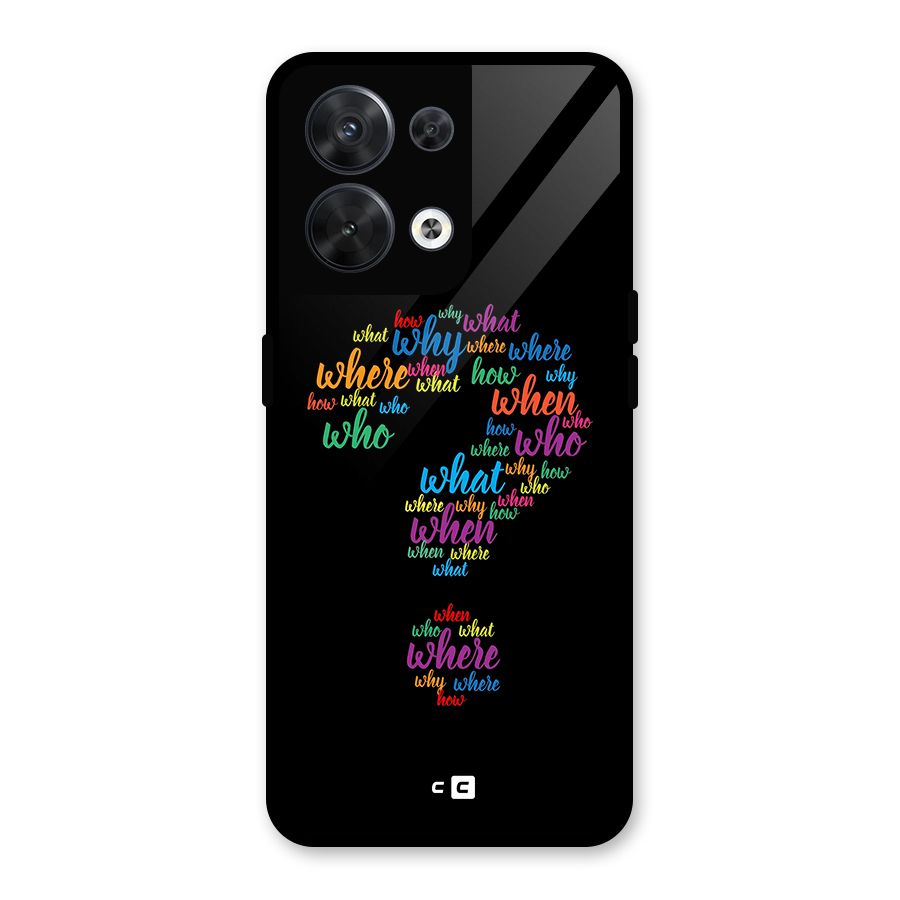 Why When Where How Glass Back Case for Oppo Reno8 5G