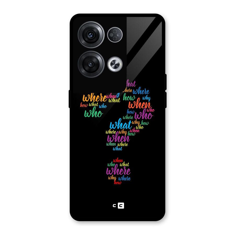 Why When Where How Glass Back Case for Oppo Reno8 Pro 5G