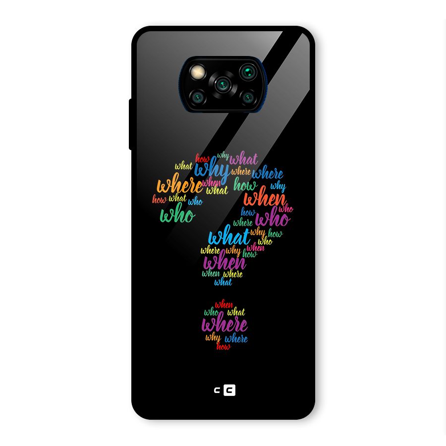 Why When Where How Glass Back Case for Poco X3 Pro