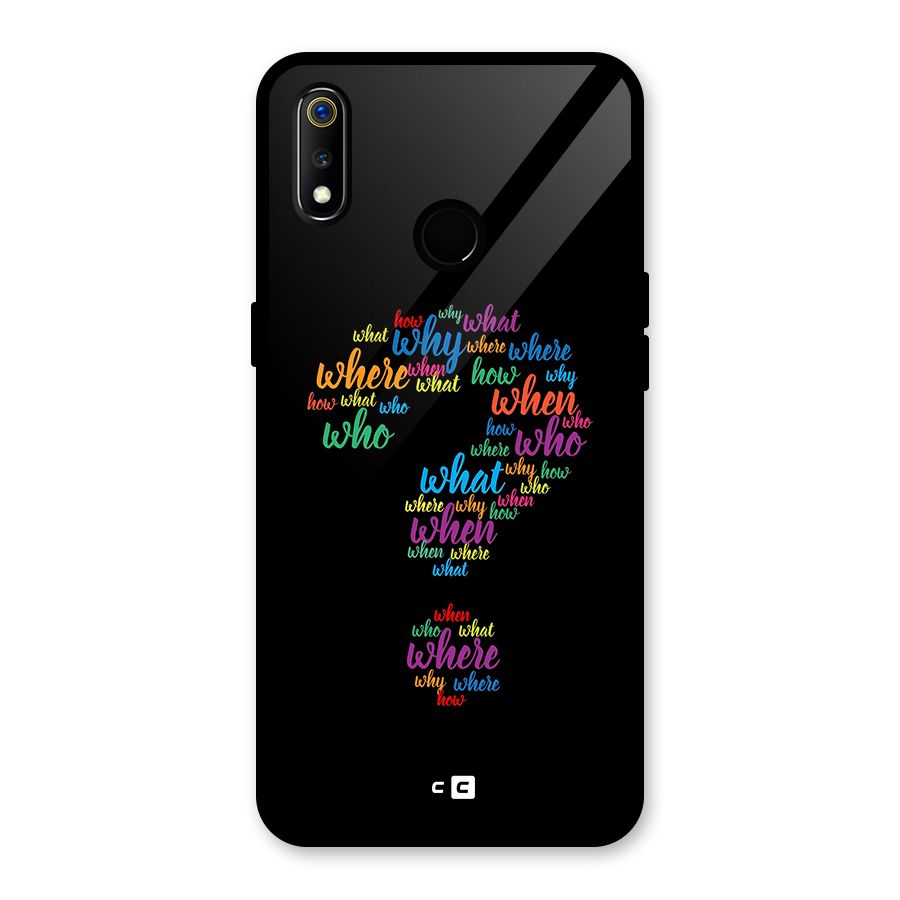 Why When Where How Glass Back Case for Realme 3i