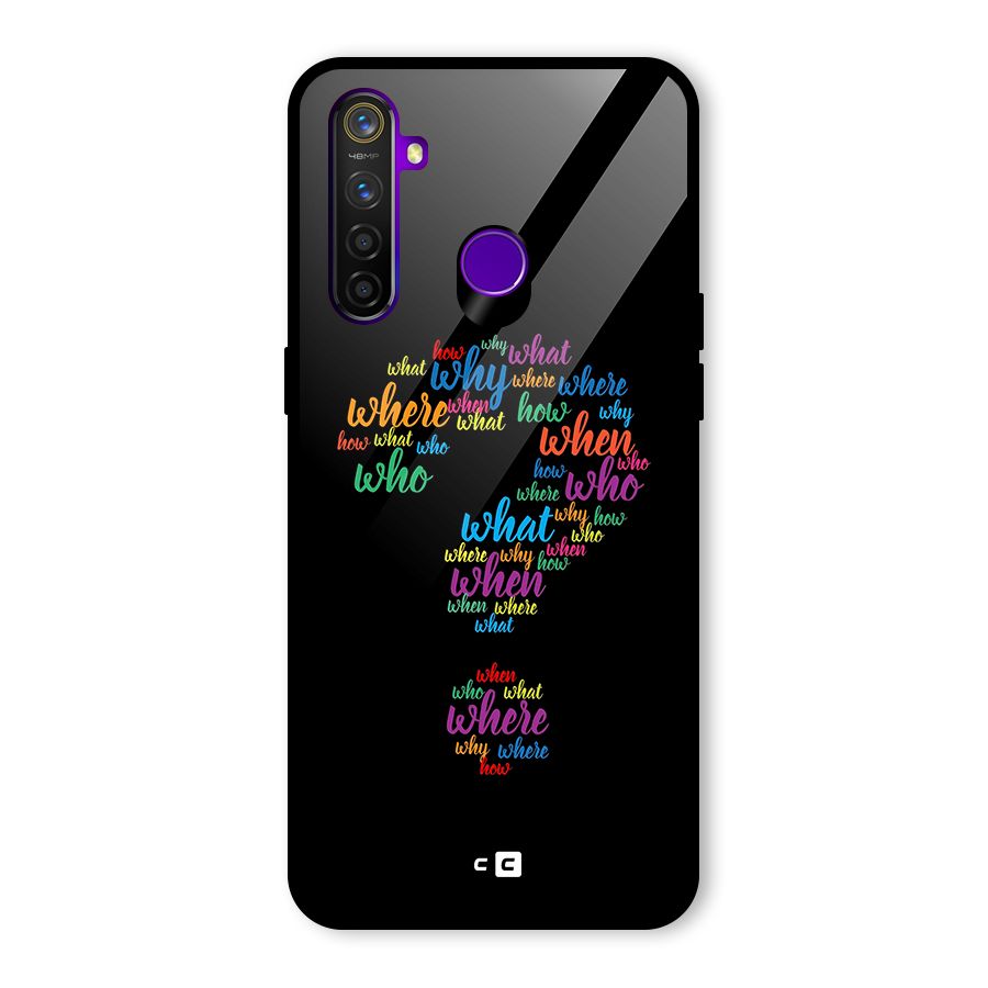 Why When Where How Glass Back Case for Realme 5 Pro