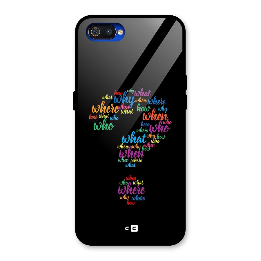 Why When Where How Glass Back Case for Realme C2
