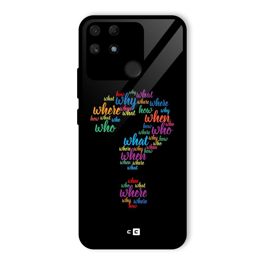 Why When Where How Glass Back Case for Realme Narzo 50A