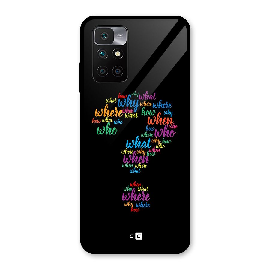 Why When Where How Glass Back Case for Redmi 10 Prime