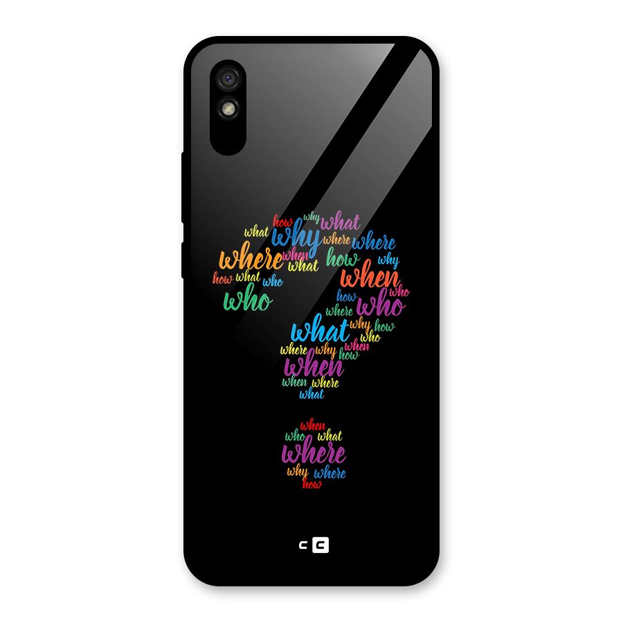 Why When Where How Glass Back Case for Redmi 9A
