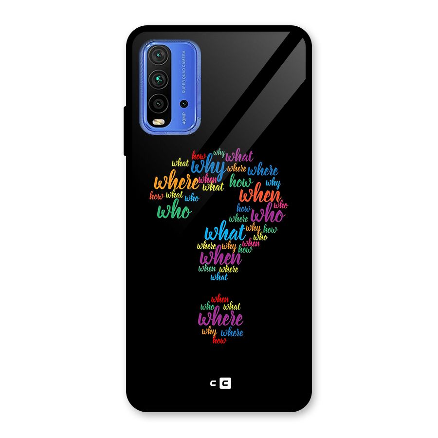 Why When Where How Glass Back Case for Redmi 9 Power