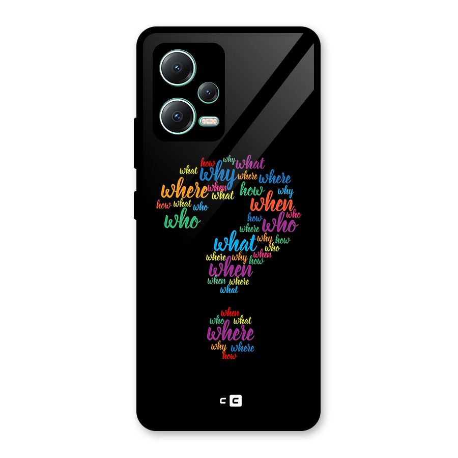 Why When Where How Glass Back Case for Redmi Note 12 5G
