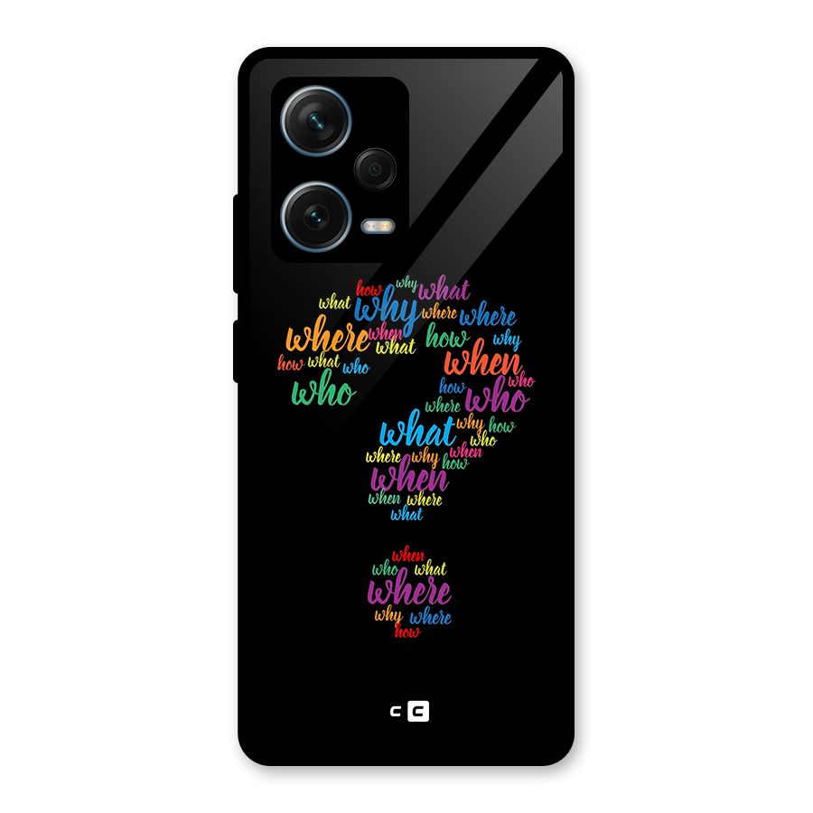 Why When Where How Glass Back Case for Redmi Note 12 Pro Plus 5G