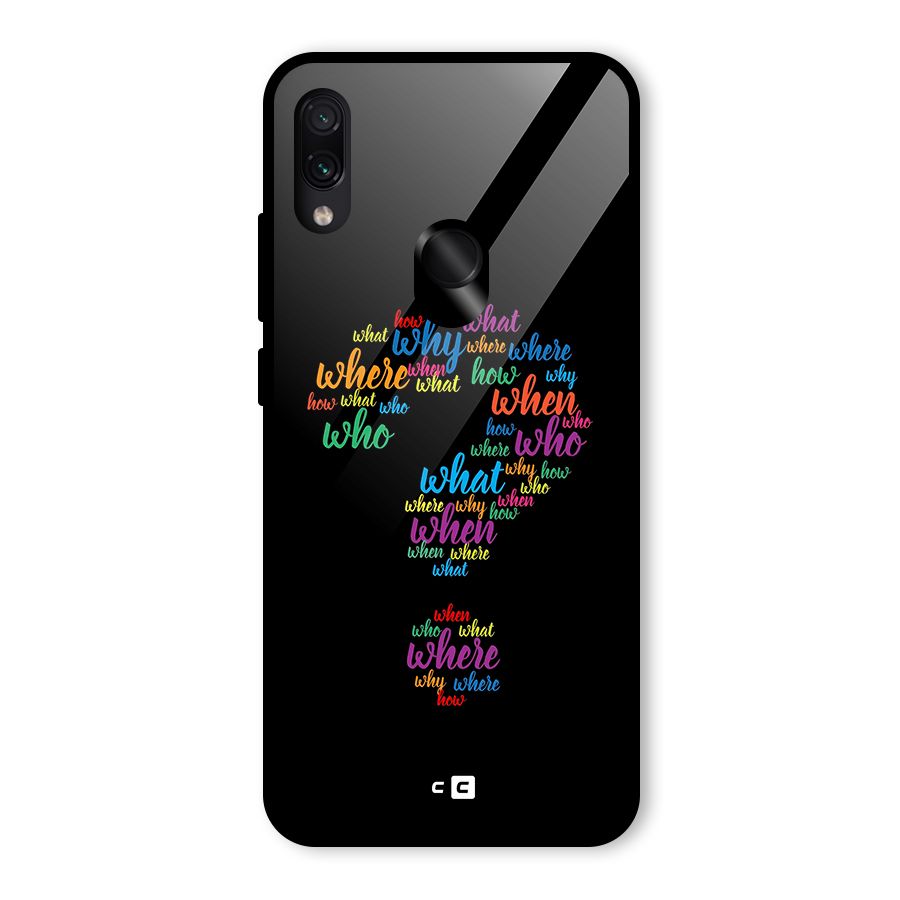 Why When Where How Glass Back Case for Redmi Note 7S