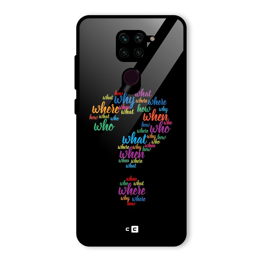 Why When Where How Glass Back Case for Redmi Note 9