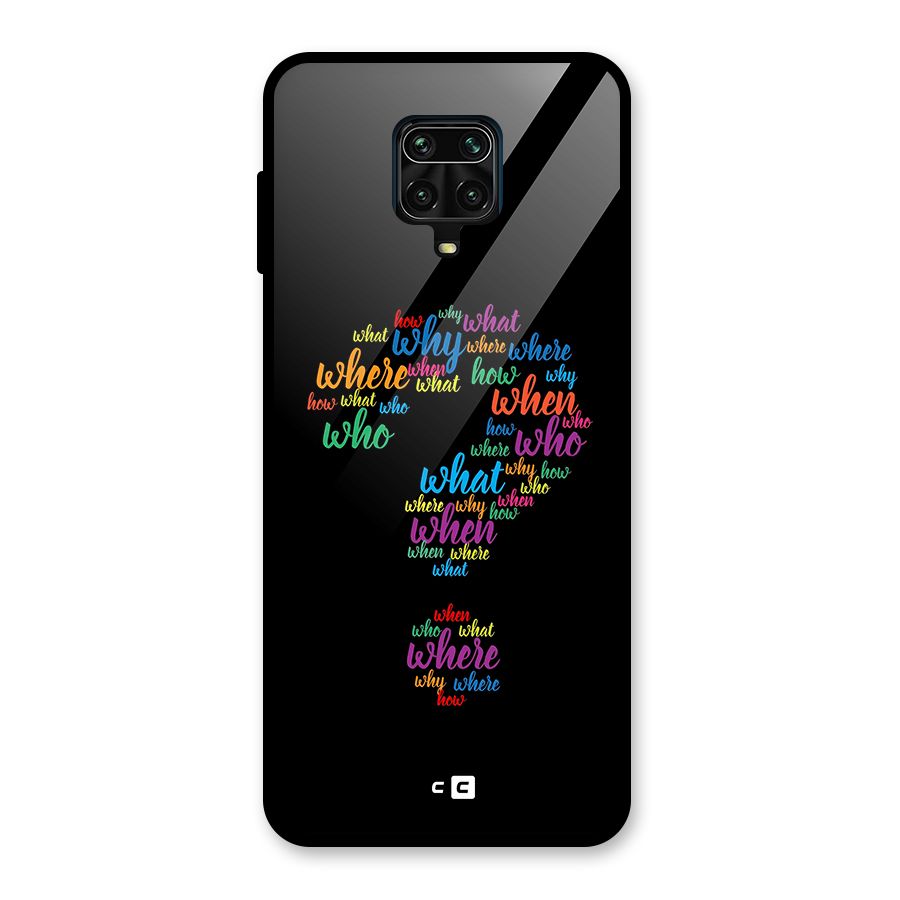 Why When Where How Glass Back Case for Redmi Note 9 Pro Max