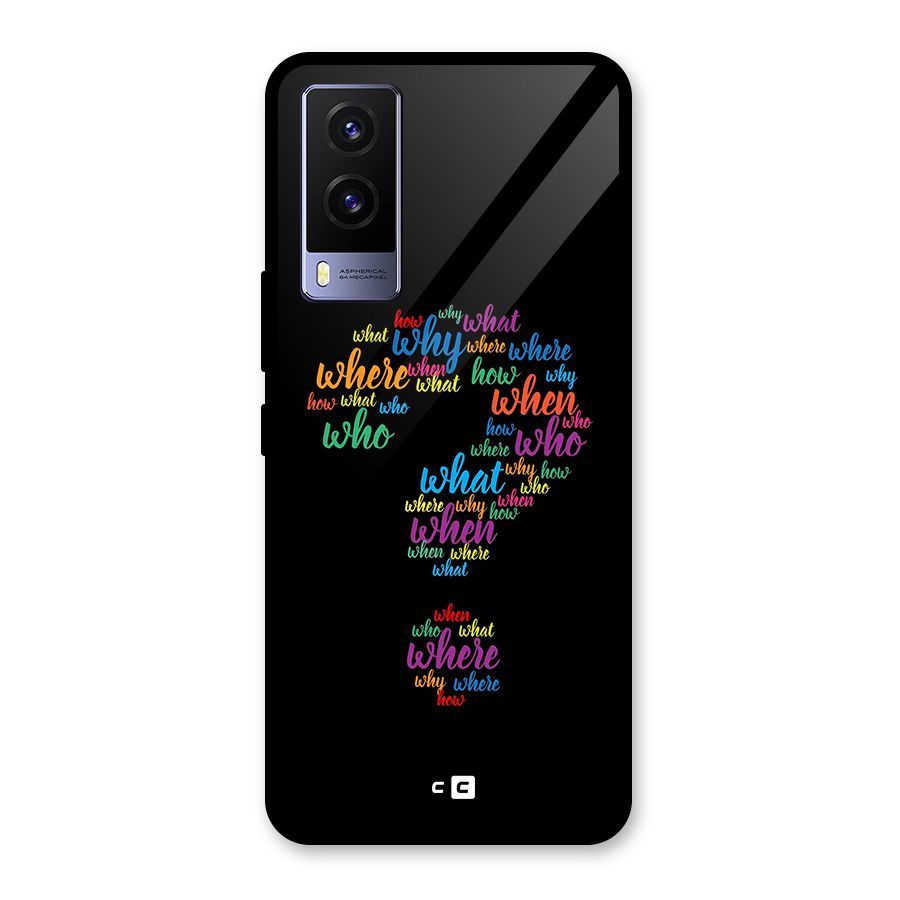Why When Where How Glass Back Case for Vivo V21e 5G