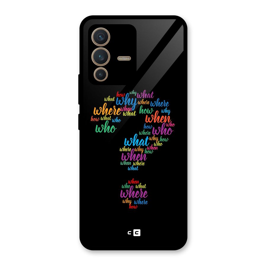 Why When Where How Glass Back Case for Vivo V23 5G