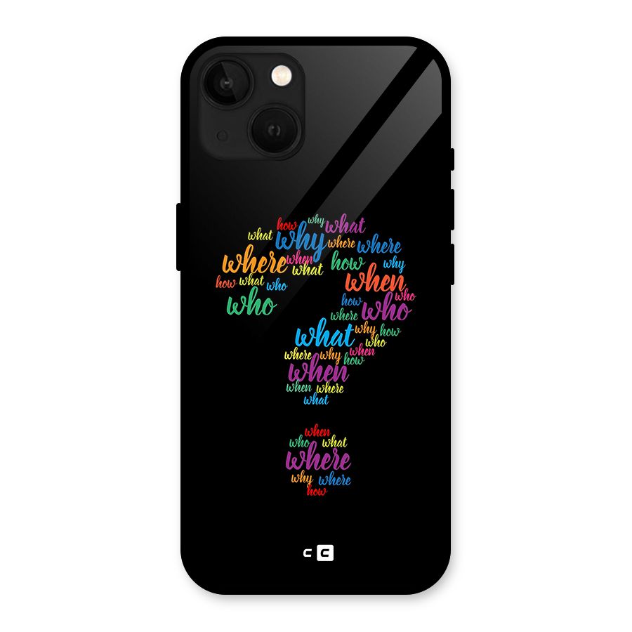 Why When Where How Glass Back Case for iPhone 13