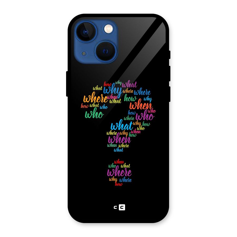 Why When Where How Glass Back Case for iPhone 13 Mini