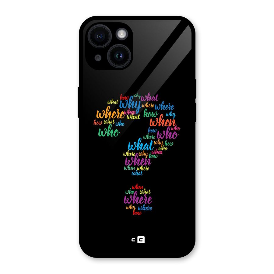 Why When Where How Glass Back Case for iPhone 14