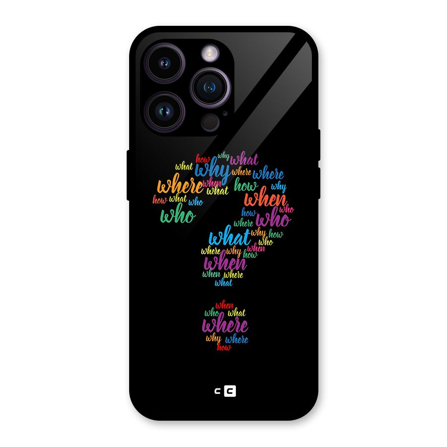 Why When Where How Glass Back Case for iPhone 14 Pro Max