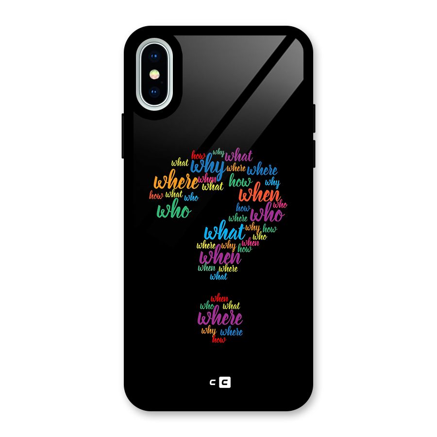 Why When Where How Glass Back Case for iPhone XS